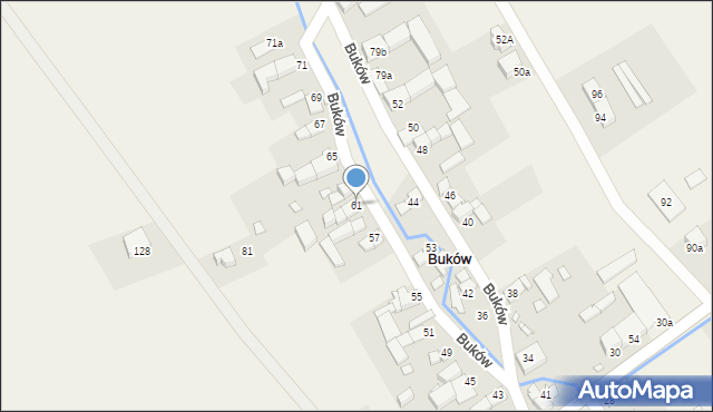 Buków, Buków, 61, mapa Buków