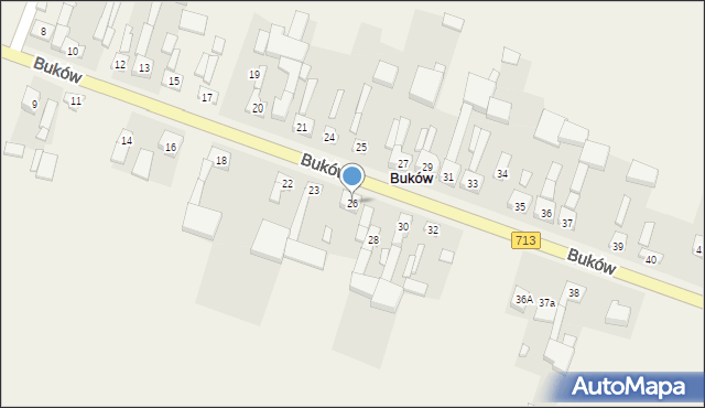 Buków, Buków, 26, mapa Buków