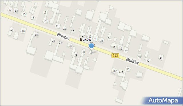 Buków, Buków, 32, mapa Buków