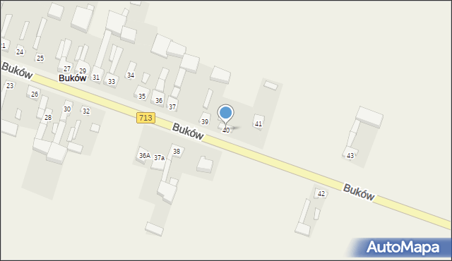 Buków, Buków, 40, mapa Buków