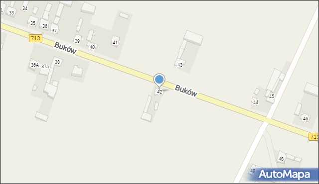 Buków, Buków, 42, mapa Buków