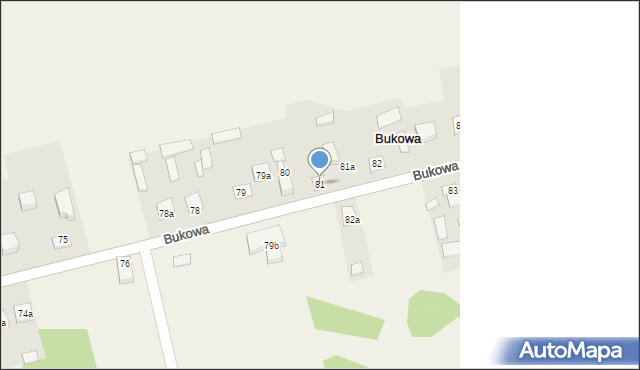 Bukowa, Bukowa, 81, mapa Bukowa