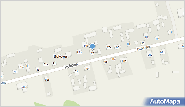 Bukowa, Bukowa, 85, mapa Bukowa