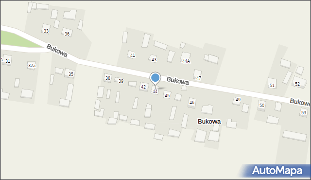 Bukowa, Bukowa, 44, mapa Bukowa