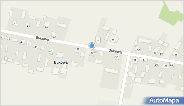 Bukowa, Bukowa, 50, mapa Bukowa