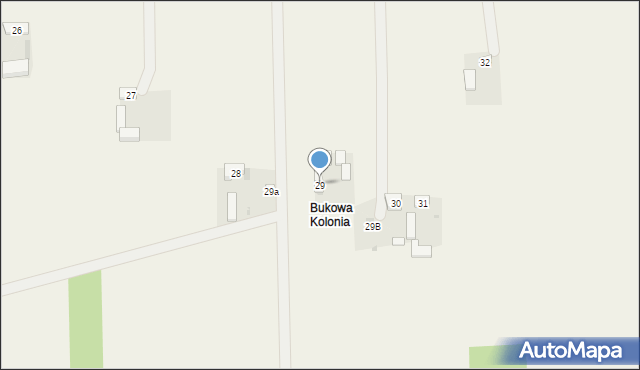 Bukowa, Bukowa, 29, mapa Bukowa