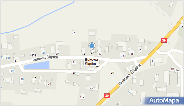 Bukowa Śląska, Bukowa Śląska, 42, mapa Bukowa Śląska