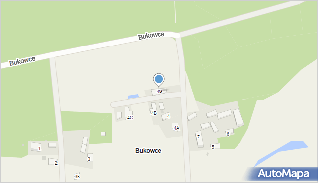 Bukowce, Bukowce, 4G, mapa Bukowce