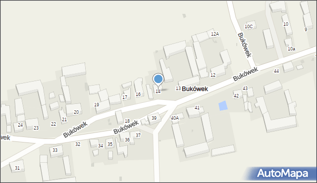 Bukówek, Bukówek, 14, mapa Bukówek