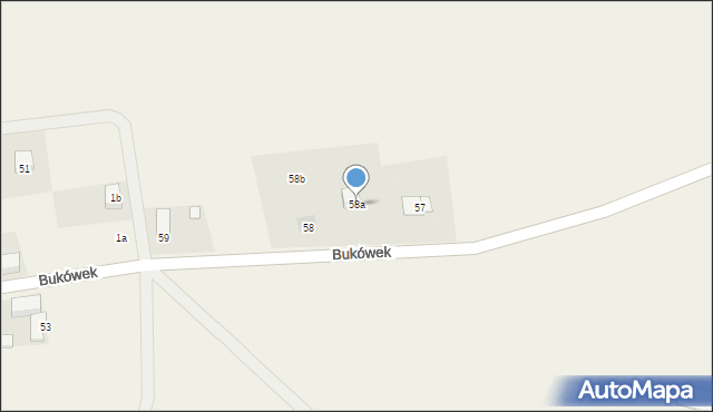 Bukówek, Bukówek, 58a, mapa Bukówek