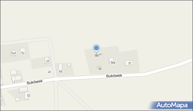 Bukówek, Bukówek, 58b, mapa Bukówek