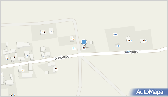 Bukówek, Bukówek, 59, mapa Bukówek