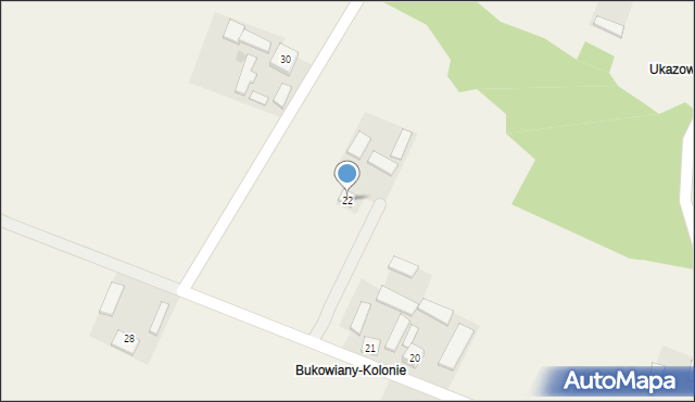 Bukowiany, Bukowiany, 22, mapa Bukowiany