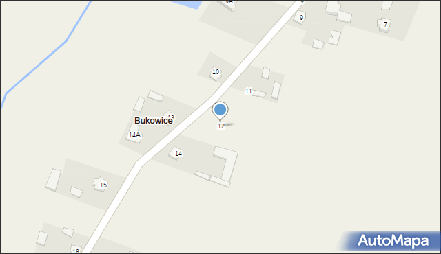 Bukowice, Bukowice, 12, mapa Bukowice