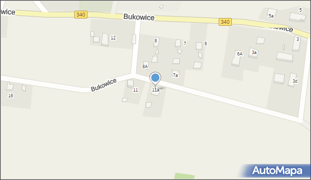 Bukowice, Bukowice, 11a, mapa Bukowice