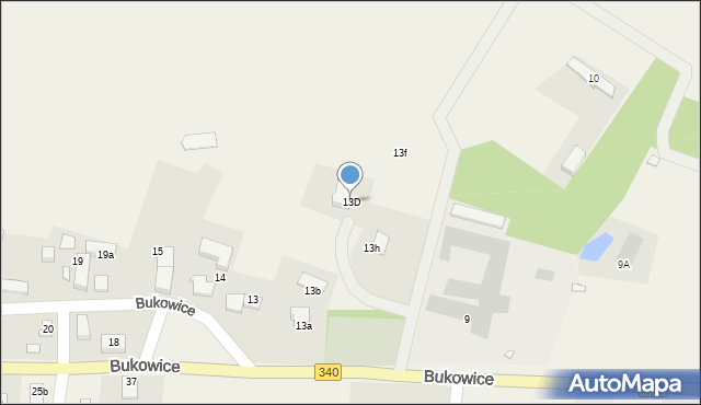 Bukowice, Bukowice, 13D, mapa Bukowice