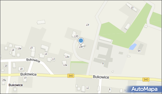 Bukowice, Bukowice, 13h, mapa Bukowice