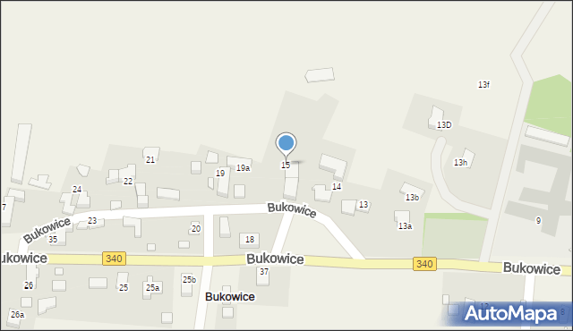 Bukowice, Bukowice, 15, mapa Bukowice