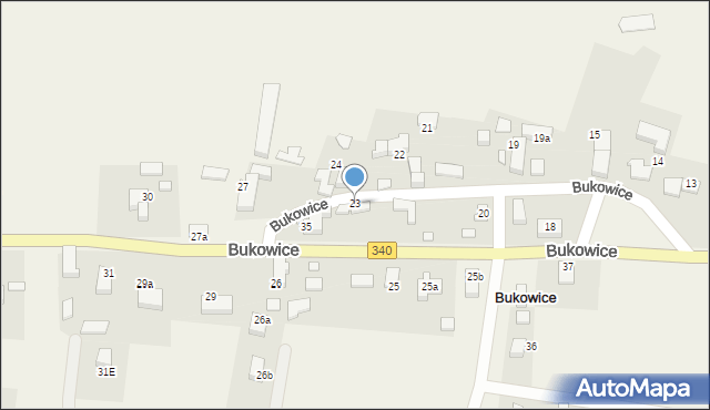 Bukowice, Bukowice, 23, mapa Bukowice