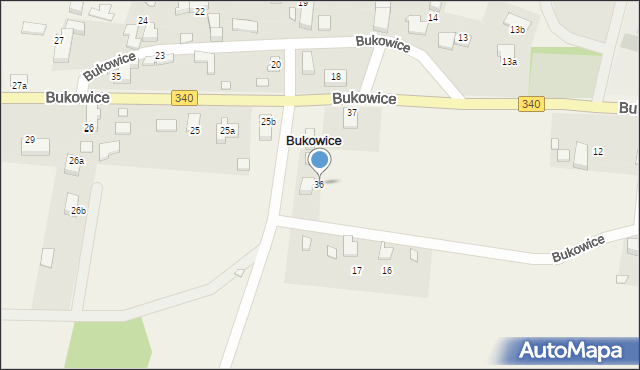 Bukowice, Bukowice, 36, mapa Bukowice