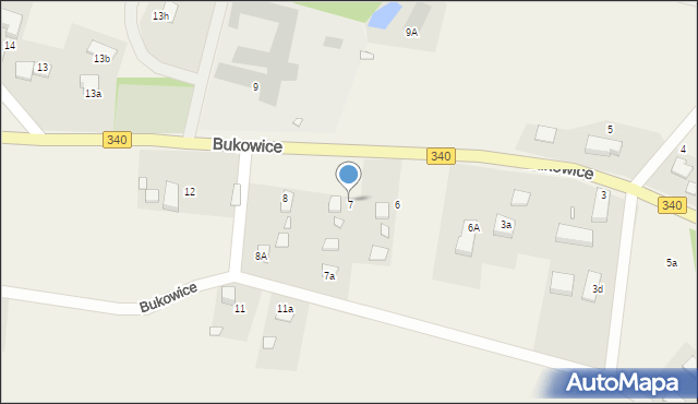 Bukowice, Bukowice, 7, mapa Bukowice