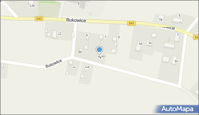 Bukowice, Bukowice, 7a, mapa Bukowice