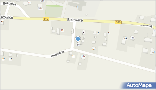 Bukowice, Bukowice, 8A, mapa Bukowice