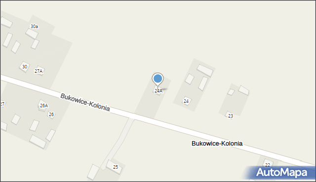 Bukowice-Kolonia, Bukowice-Kolonia, 24A, mapa Bukowice-Kolonia