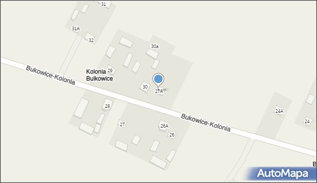 Bukowice-Kolonia, Bukowice-Kolonia, 27A, mapa Bukowice-Kolonia