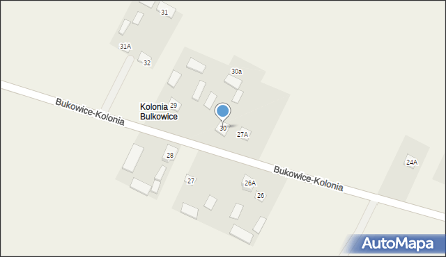 Bukowice-Kolonia, Bukowice-Kolonia, 30, mapa Bukowice-Kolonia