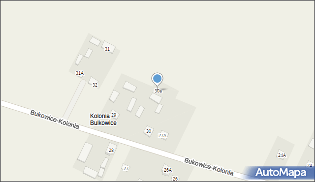 Bukowice-Kolonia, Bukowice-Kolonia, 30a, mapa Bukowice-Kolonia