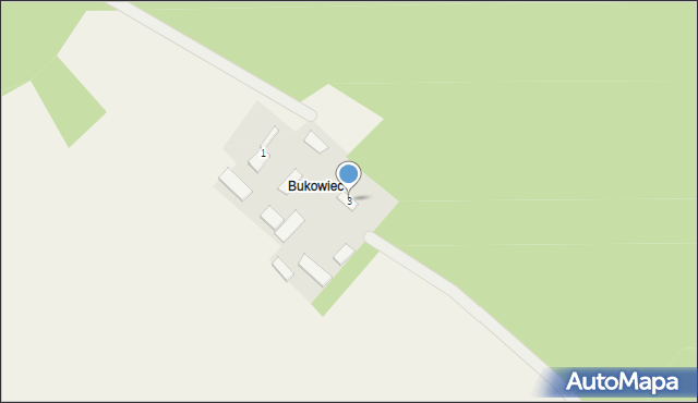 Bukowiec, Bukowiec, 3, mapa Bukowiec