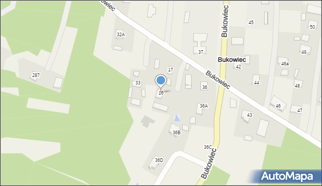 Bukowiec, Bukowiec, 16, mapa Bukowiec