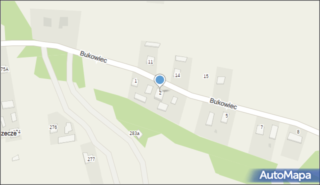 Bukowiec, Bukowiec, 2, mapa Bukowiec