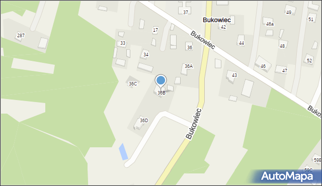 Bukowiec, Bukowiec, 36B, mapa Bukowiec