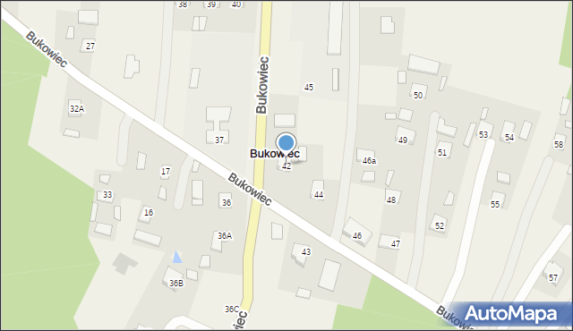 Bukowiec, Bukowiec, 42, mapa Bukowiec