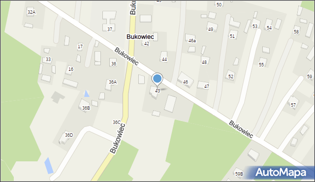 Bukowiec, Bukowiec, 43, mapa Bukowiec