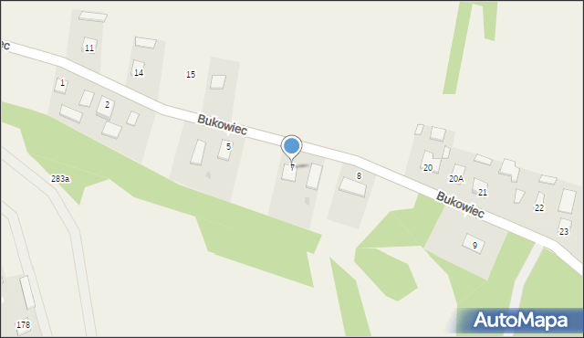 Bukowiec, Bukowiec, 7, mapa Bukowiec