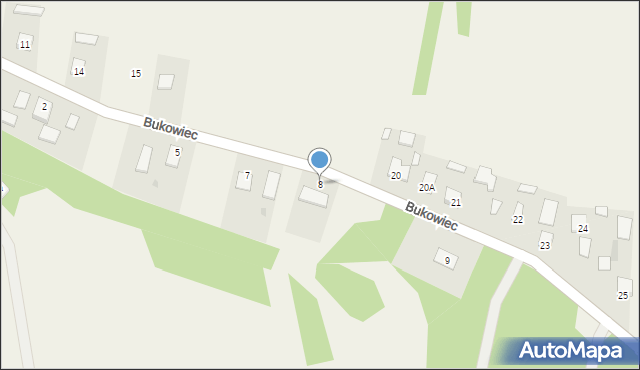 Bukowiec, Bukowiec, 8, mapa Bukowiec