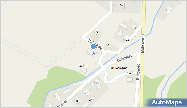 Bukowiec, Bukowiec, 25, mapa Bukowiec