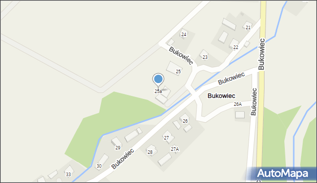 Bukowiec, Bukowiec, 25a, mapa Bukowiec