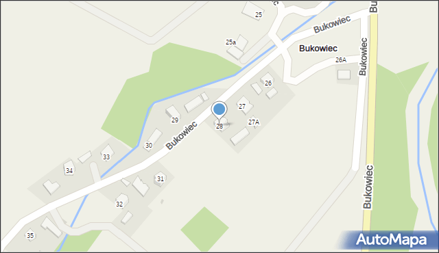 Bukowiec, Bukowiec, 28, mapa Bukowiec