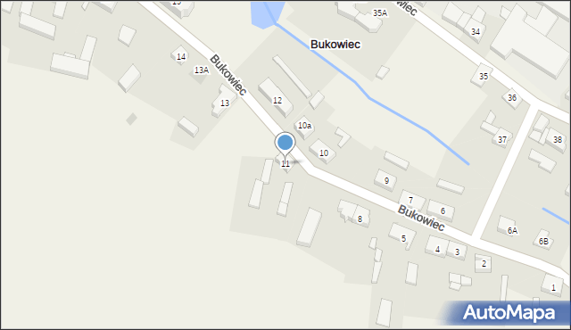 Bukowiec, Bukowiec, 11, mapa Bukowiec