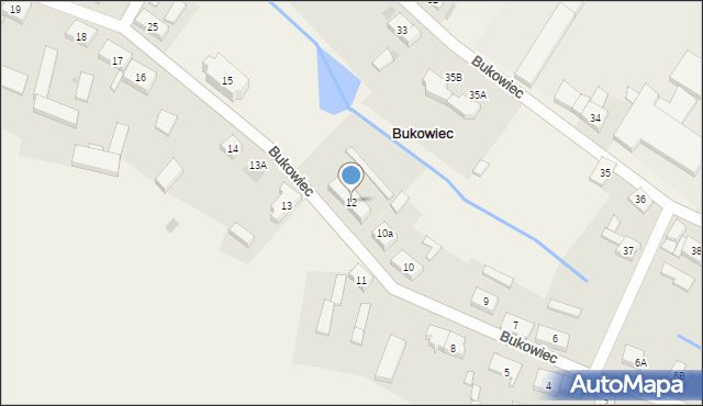 Bukowiec, Bukowiec, 12, mapa Bukowiec