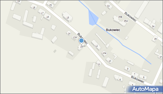 Bukowiec, Bukowiec, 13, mapa Bukowiec