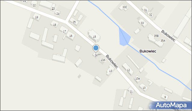 Bukowiec, Bukowiec, 14, mapa Bukowiec