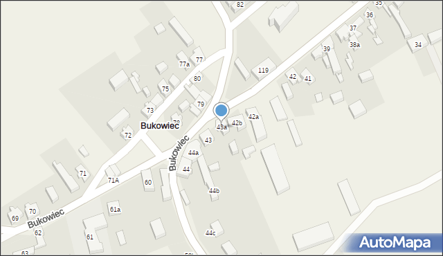 Bukowiec, Bukowiec, 43a, mapa Bukowiec