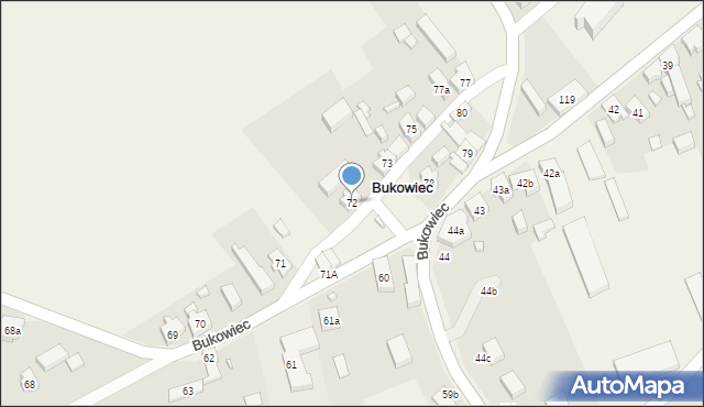 Bukowiec, Bukowiec, 72, mapa Bukowiec