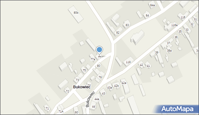 Bukowiec, Bukowiec, 77, mapa Bukowiec