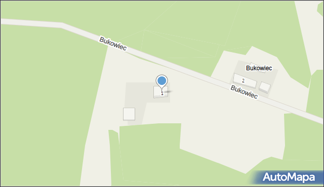 Bukowiec, Bukowiec, 1, mapa Bukowiec